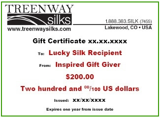 image of Treenway Silks Gift Certificate